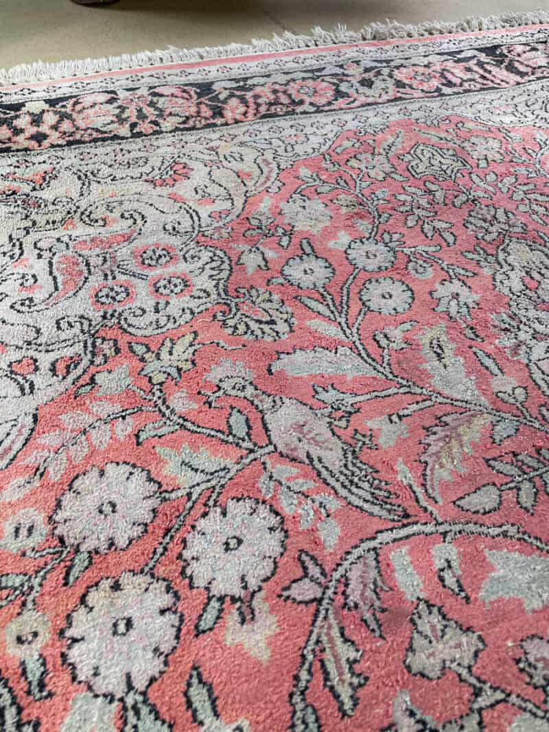 silkkimatto vaaleanpunainen kasmir 205 x 150 cm