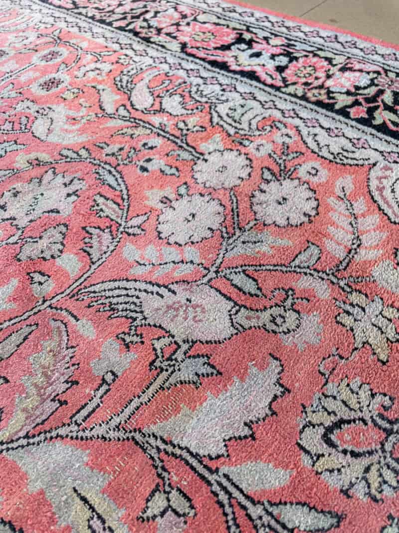 silkkimatto vaaleanpunainen kasmir 205 x 150 cm