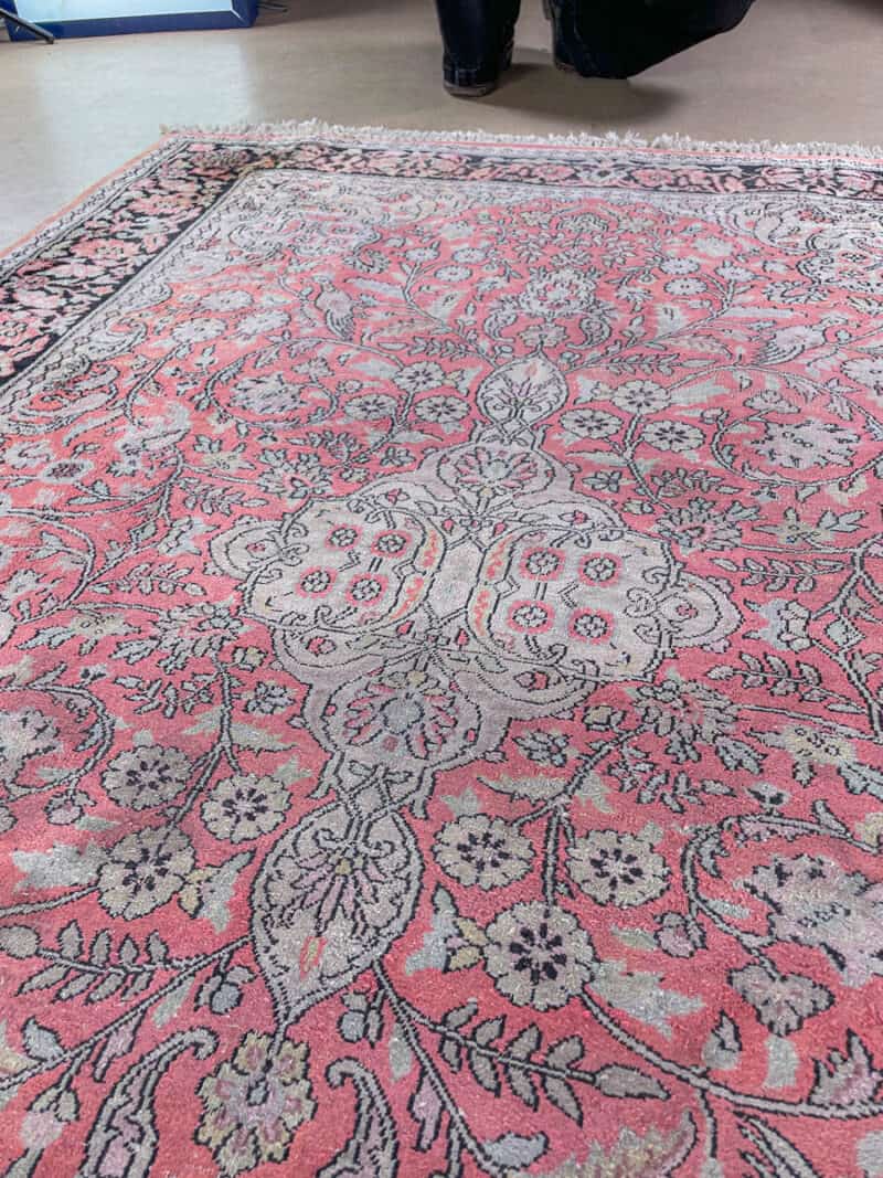silkkimatto vaaleanpunainen kasmir 205 x 150 cm