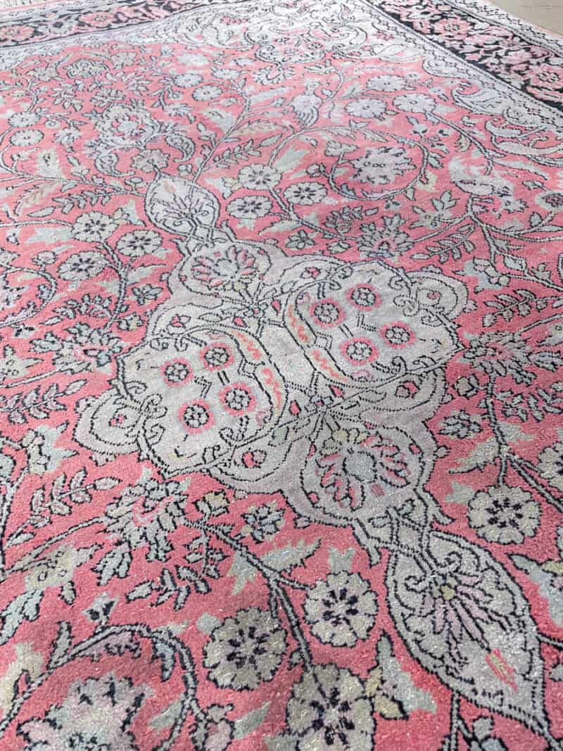 silkkimatto vaaleanpunainen kasmir 205 x 150 cm