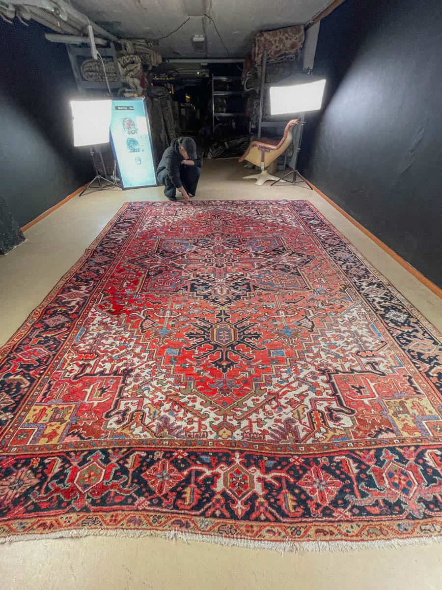 palatsikokoinen psykedeelinen heriz 1960 luvulta  430 x 317 cm (kopio)