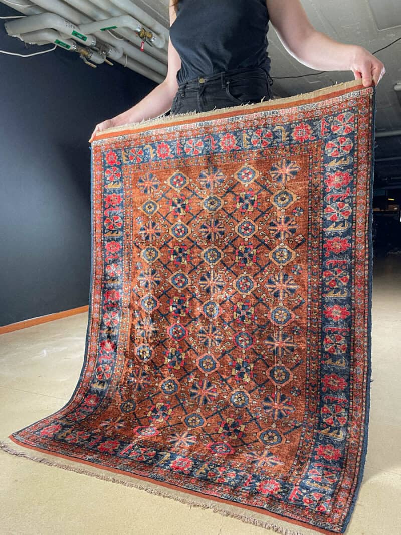 silkkimatto – uskomaton silkki afgaani 130 x 100 cm