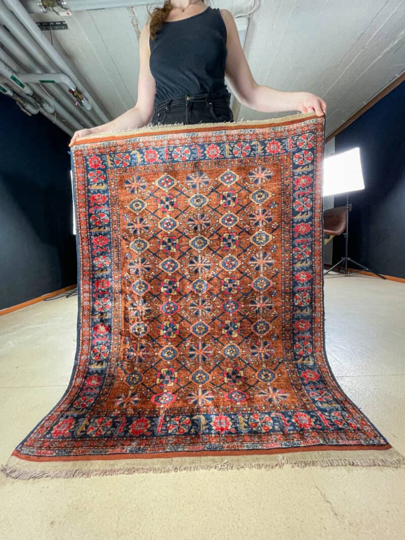 silkkimatto – uskomaton silkki afgaani 130 x 100 cm