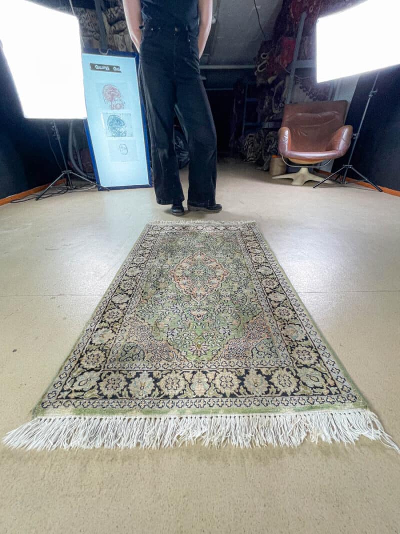 silkkimatto lumoava vaaleanpunainen puutarha ghom 147 x 91 cm (kopio)