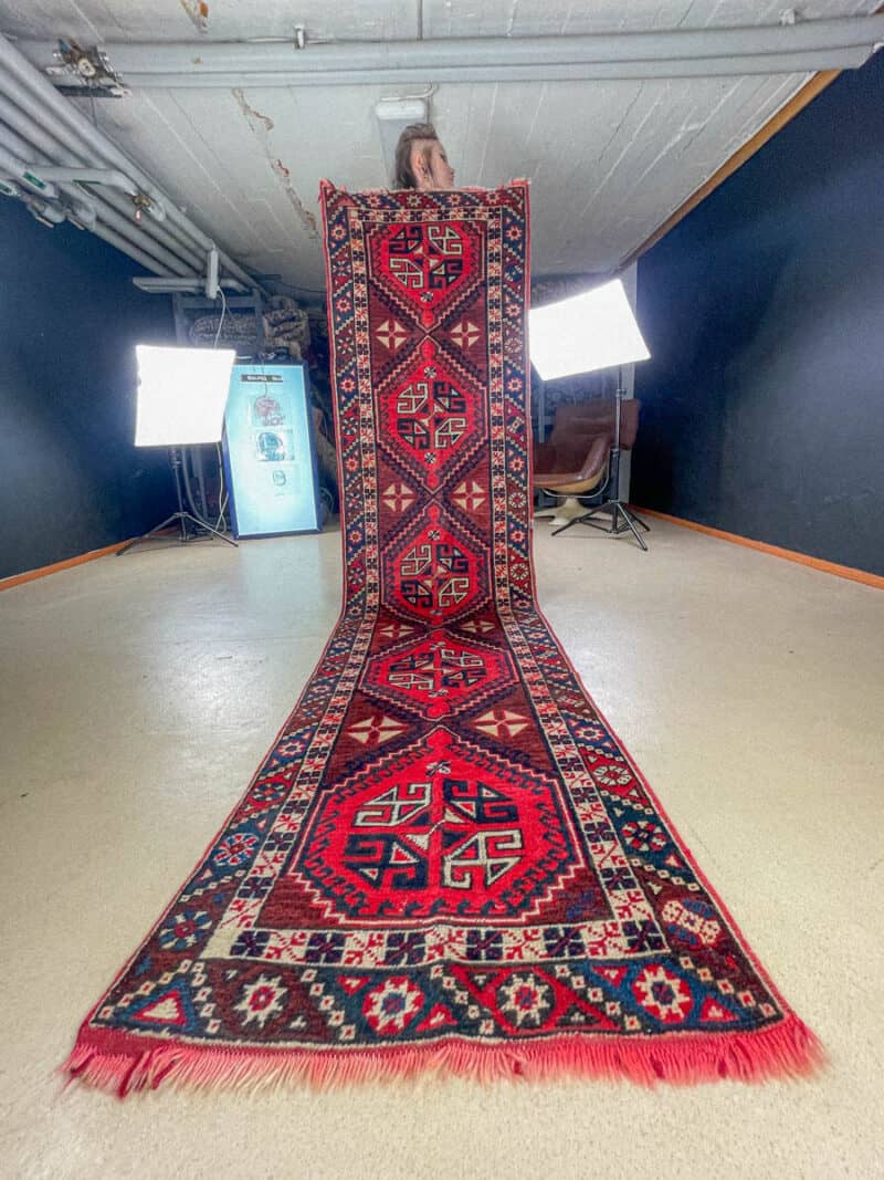 perinteinen hamadan käytävämatto 305 x 77 cm (kopio)