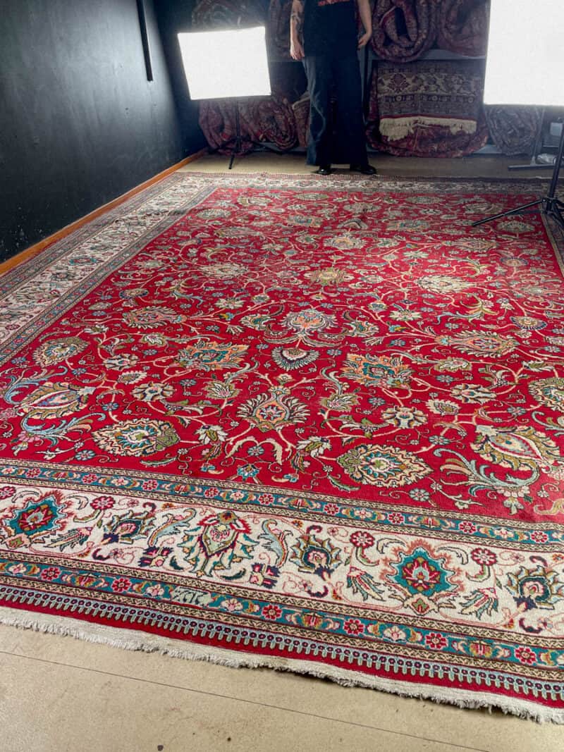 uskomaton palatsikokoinen vintage tabriz  440 x 340 cm