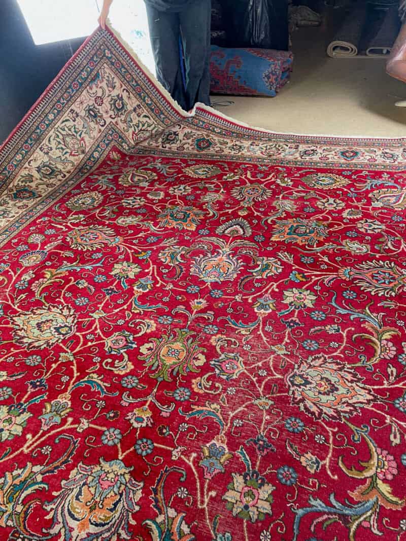 uskomaton palatsikokoinen vintage tabriz  440 x 340 cm