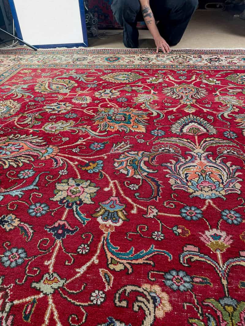uskomaton palatsikokoinen vintage tabriz  440 x 340 cm