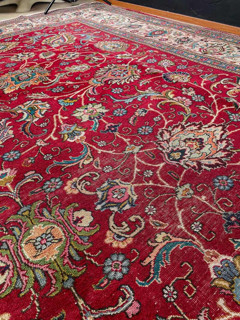 uskomaton palatsikokoinen vintage tabriz  440 x 340 cm