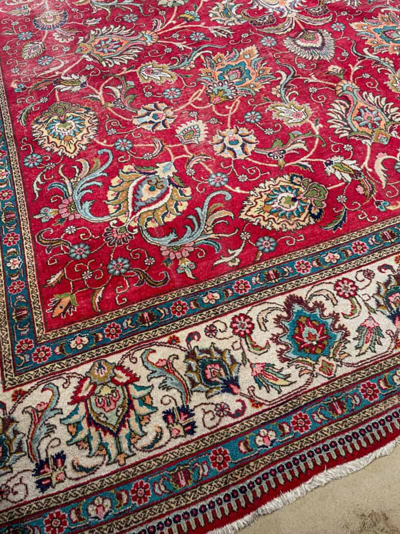 uskomaton palatsikokoinen vintage tabriz  440 x 340 cm