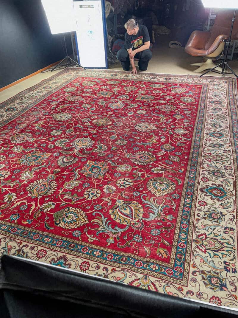 uskomaton palatsikokoinen vintage tabriz  440 x 340 cm
