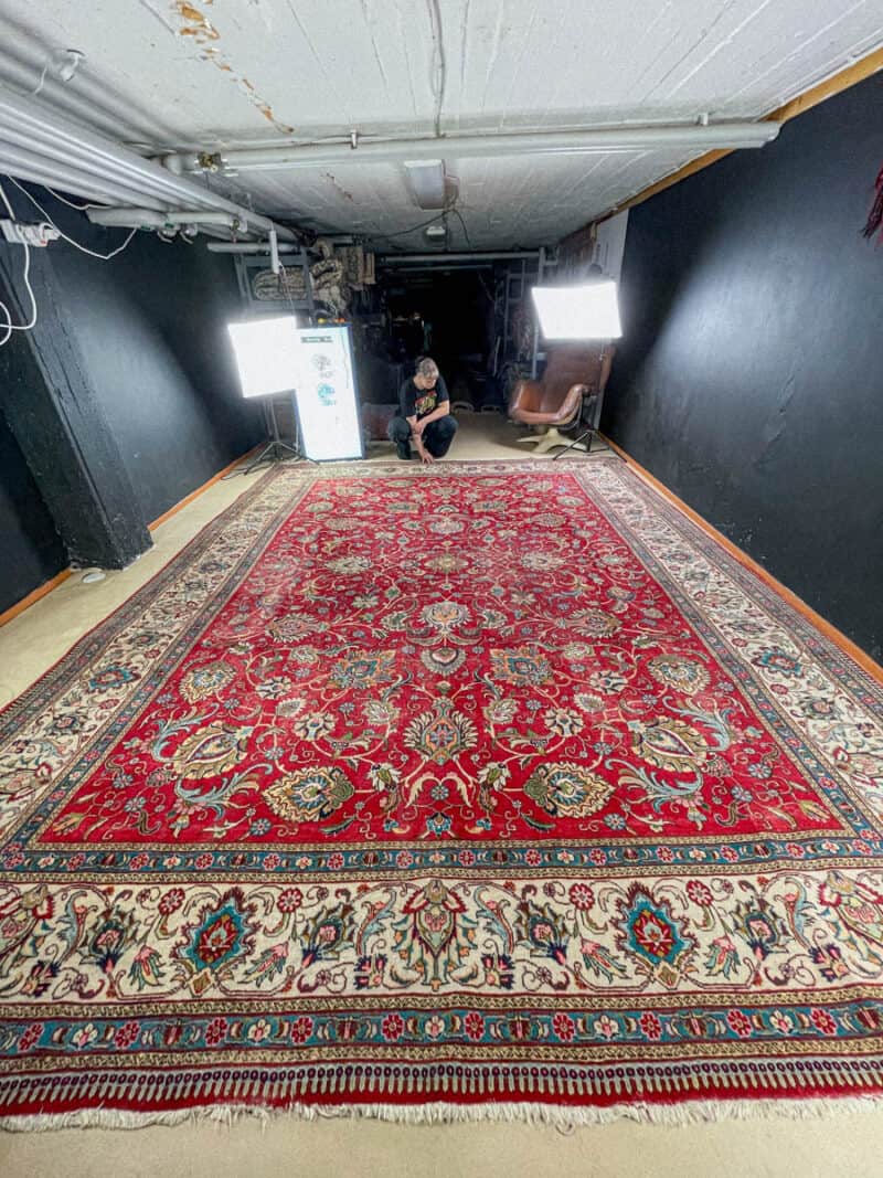 uskomaton palatsikokoinen vintage tabriz  440 x 340 cm