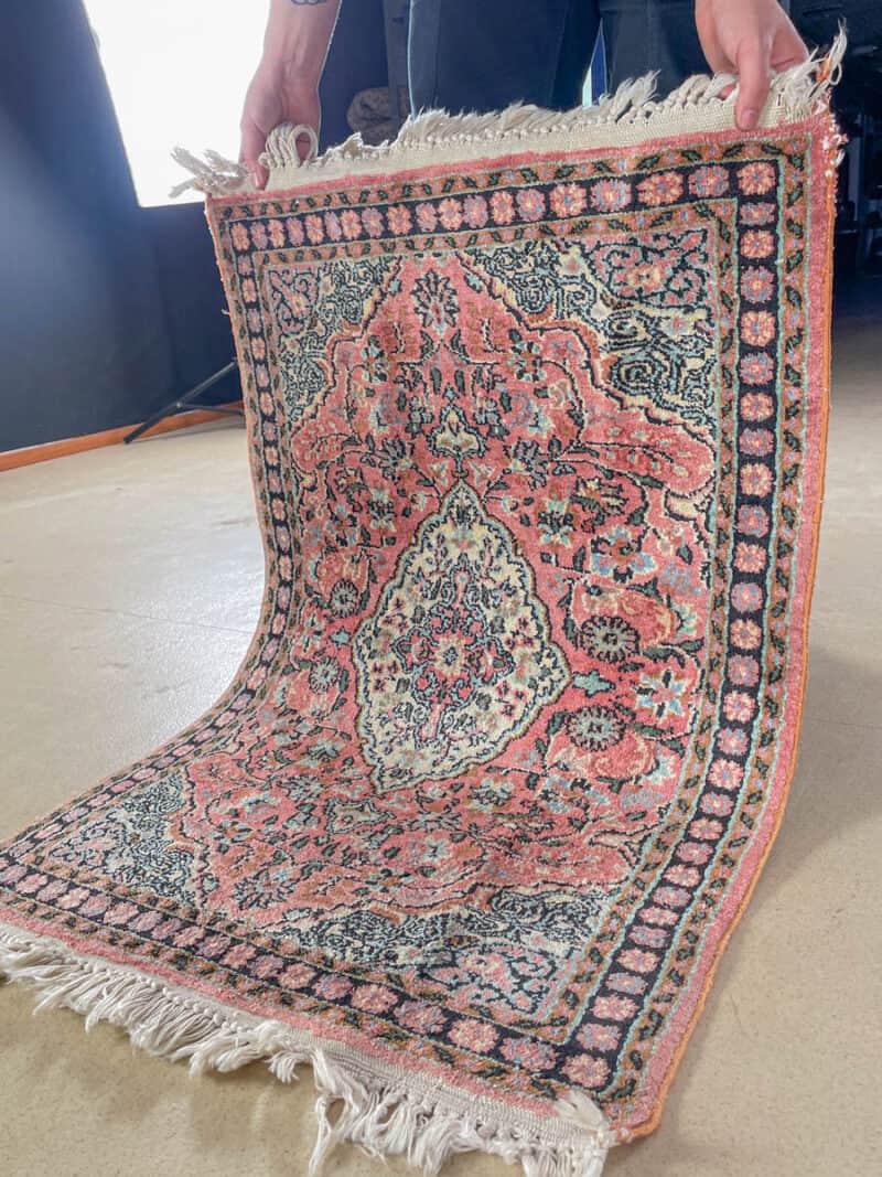 silkkimatto sievä pastellisen vaaleanpunainen kasmir 93 x 61 cm