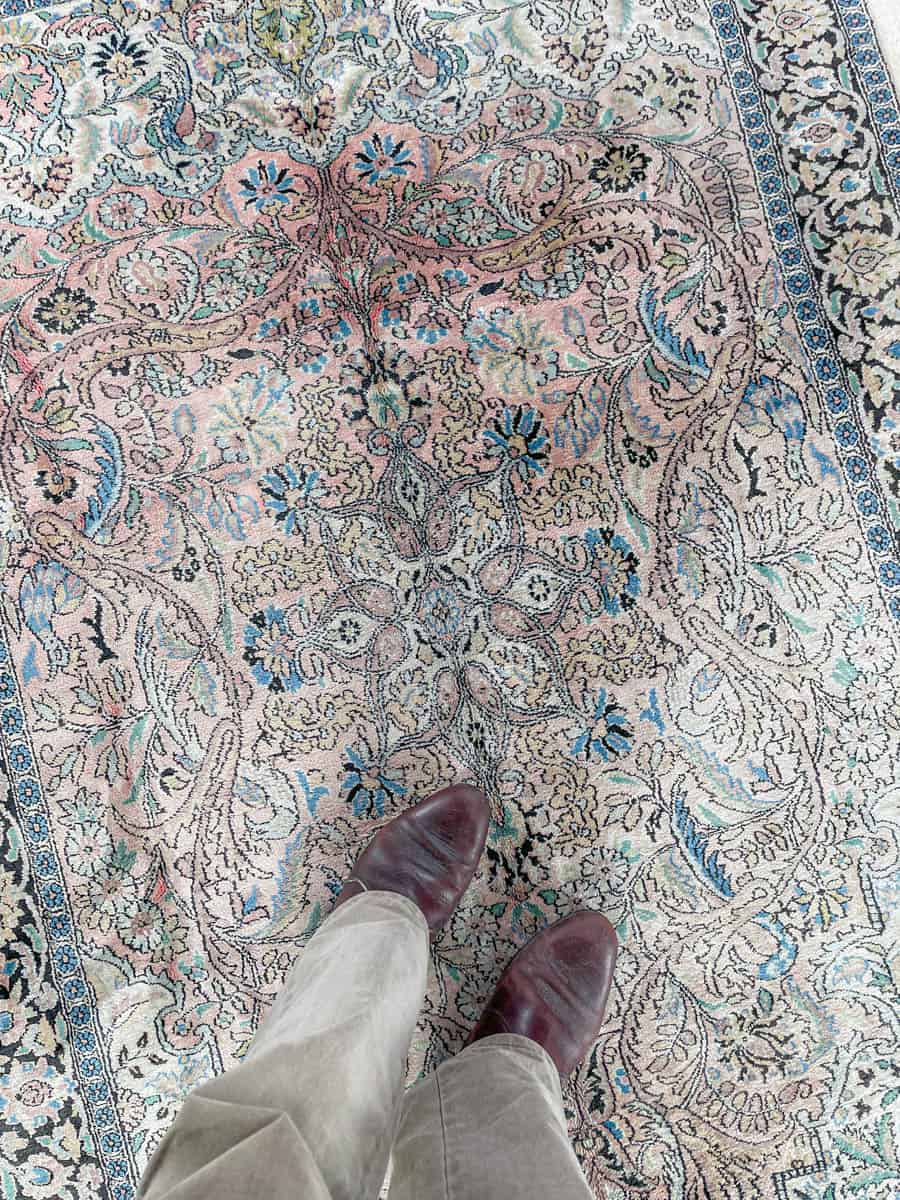 silkkimatto soinnukkaan hillitty kasmir 188 x 137 cm