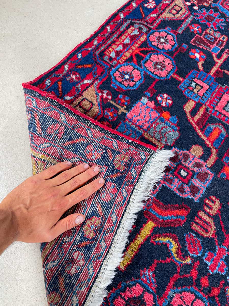 Äärimmäisen harvinainen yönsininen lilihan käytävämatto 410 x 88 cm (kopio)