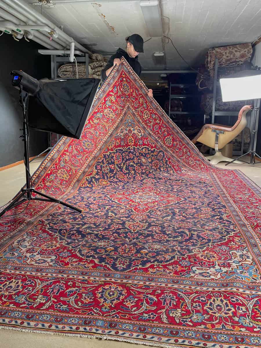 elegantin yksityiskohtainen perinteinen keshan 330 x 240 cm (kopio)