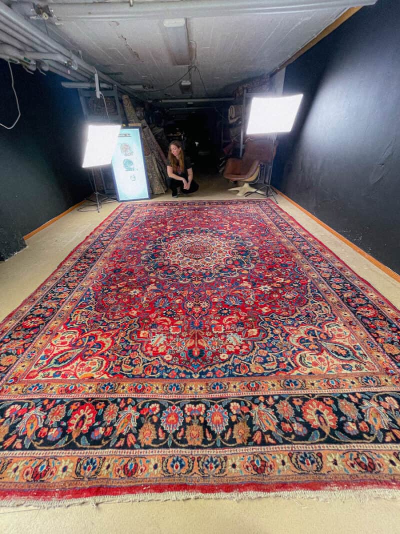 tyrmäävä palatsikokoinen meshed 1960 luvulta  380 x 280 cm