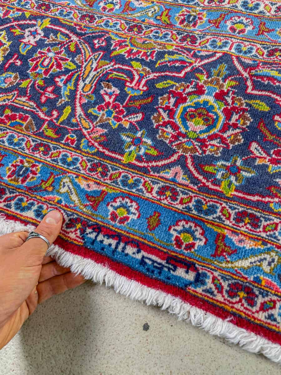 tyrmäävä palatsikokoinen keshan – signeerattu – 406 x 291 cm