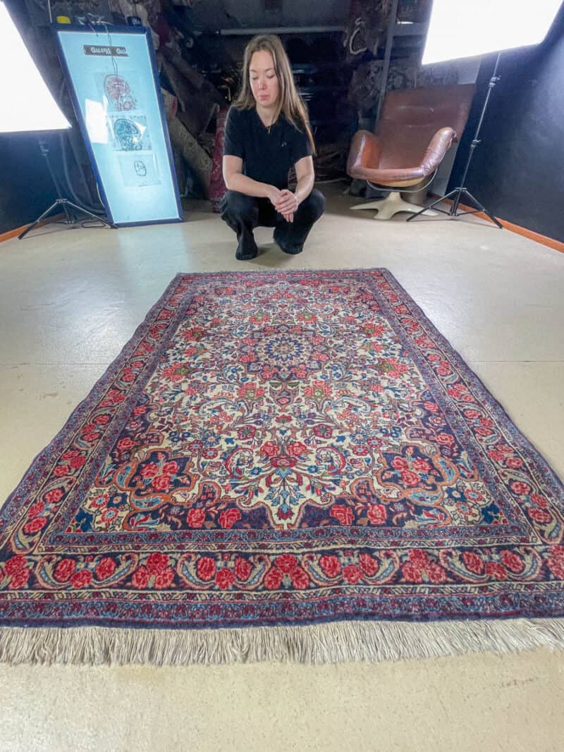 romanttinen kukkais hamadan 158 x 114