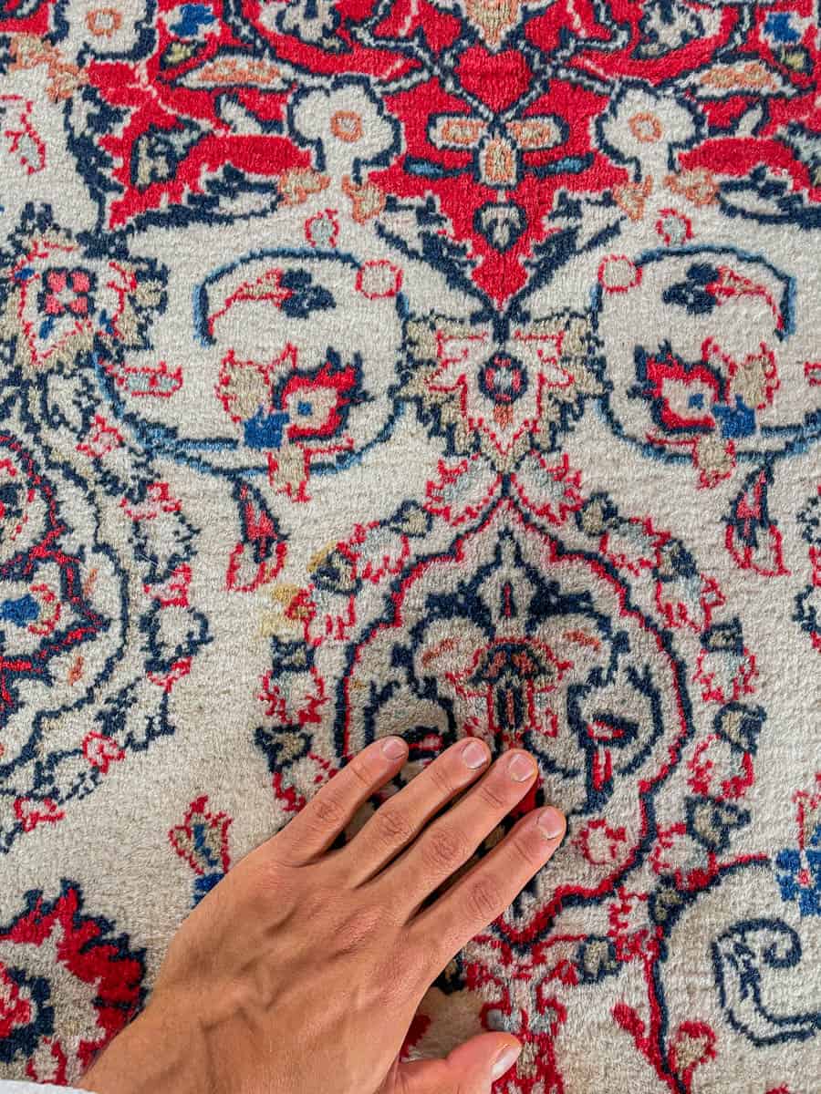 tyrmäävän elegantti palatsikokoinen sarouk 1960 luvulta 405 x 320 cm