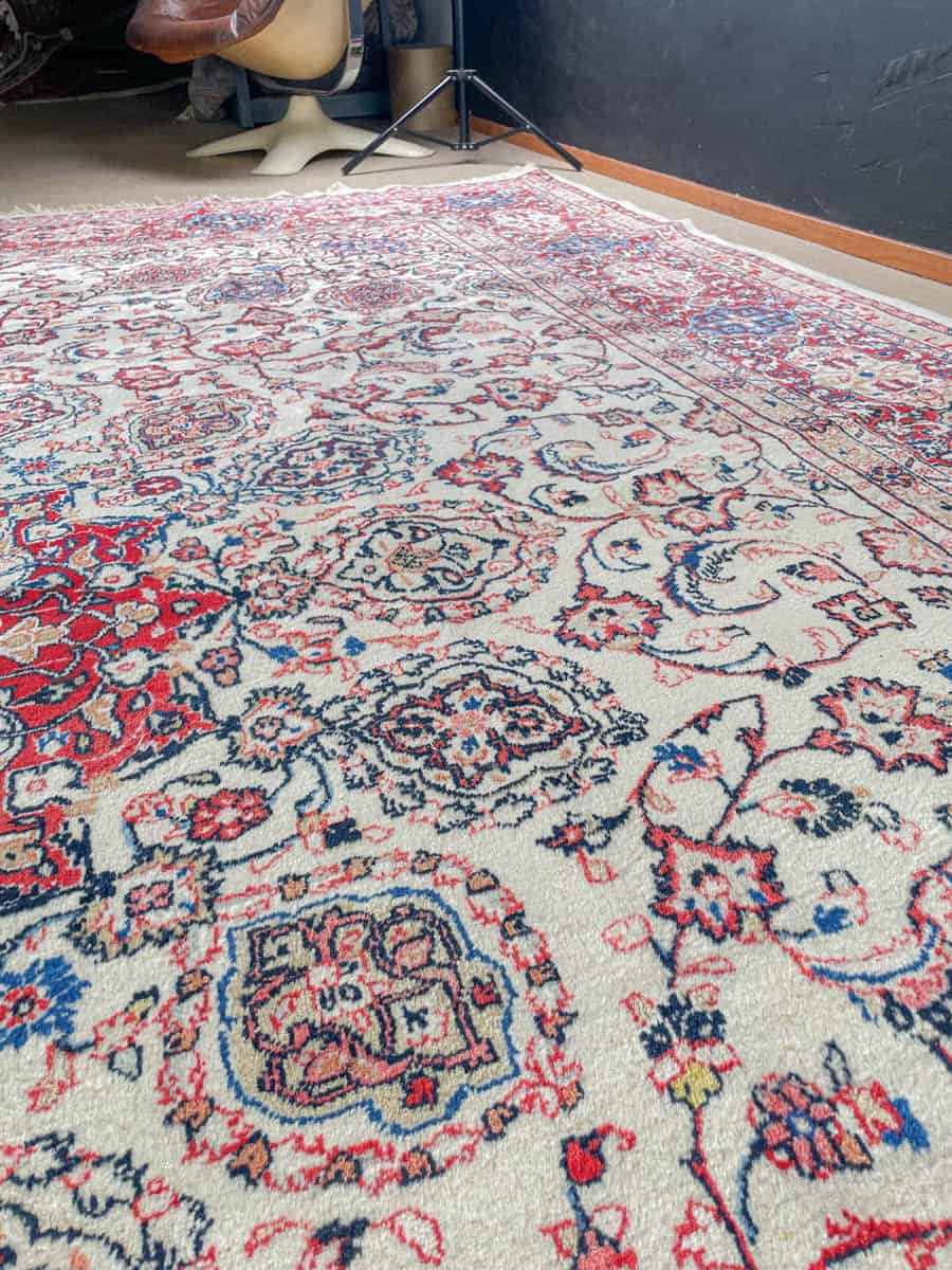 tyrmäävän elegantti palatsikokoinen sarouk 1960 luvulta 405 x 320 cm