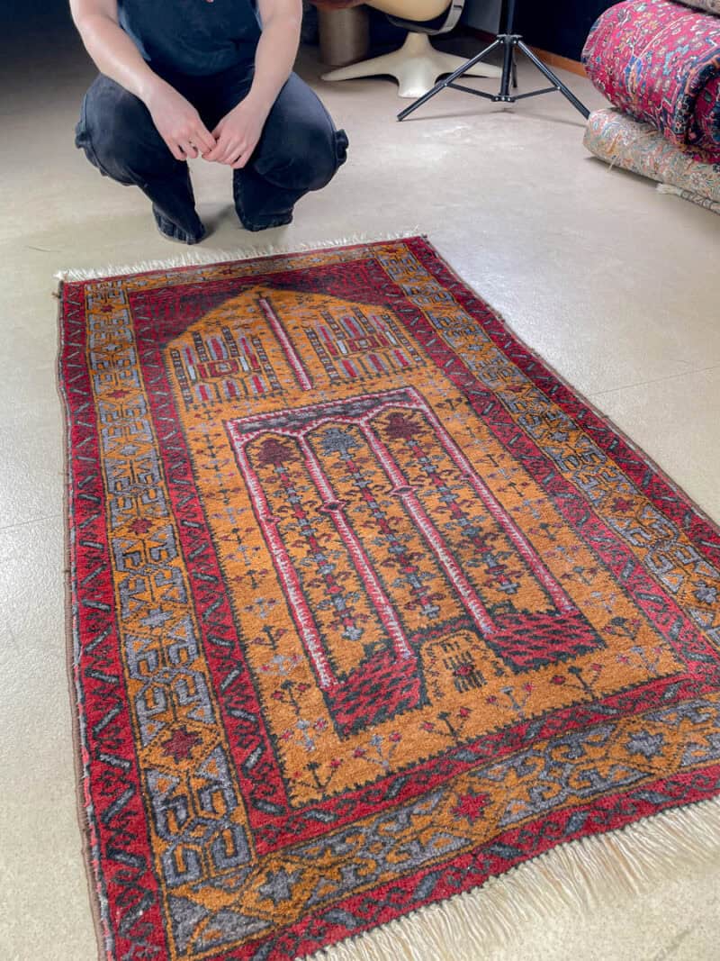 arkkitehtoninen puoliantiikki afgaanimatto 150 x 80 cm