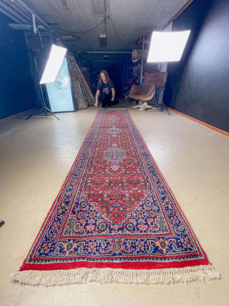 perinteinen bijar käytävämatto 373 x 78 cm