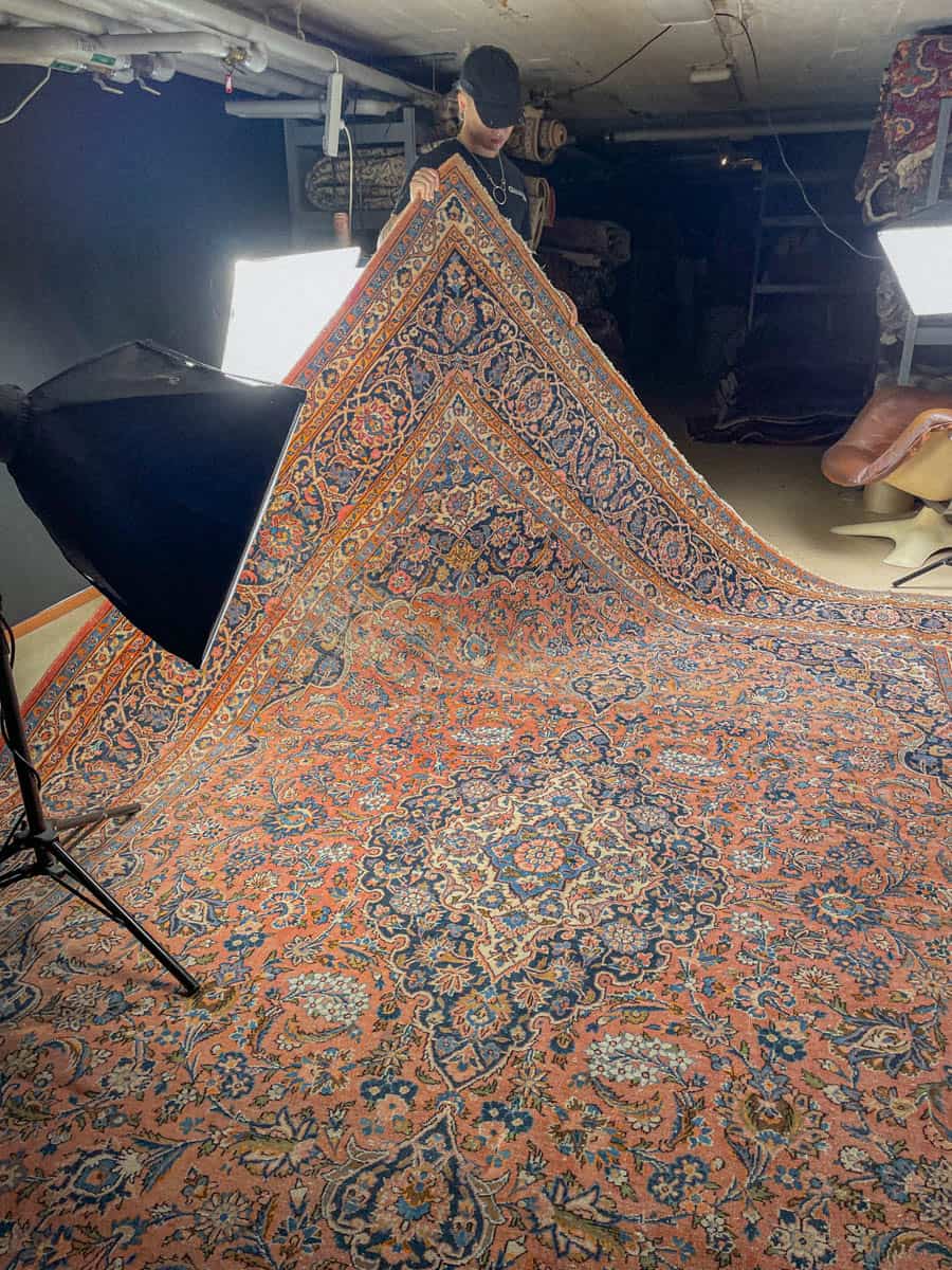 Äärimmäisen yksityiskohtainen palatsikokoinen keshan 393 x 302 cm (kopio) (kopio)