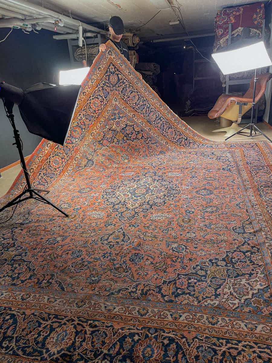 Äärimmäisen yksityiskohtainen palatsikokoinen keshan 393 x 302 cm (kopio) (kopio)