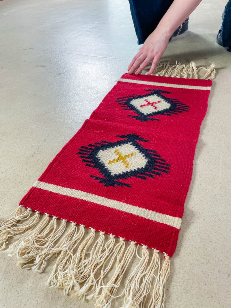 värikäs kelim 90 x 46 cm