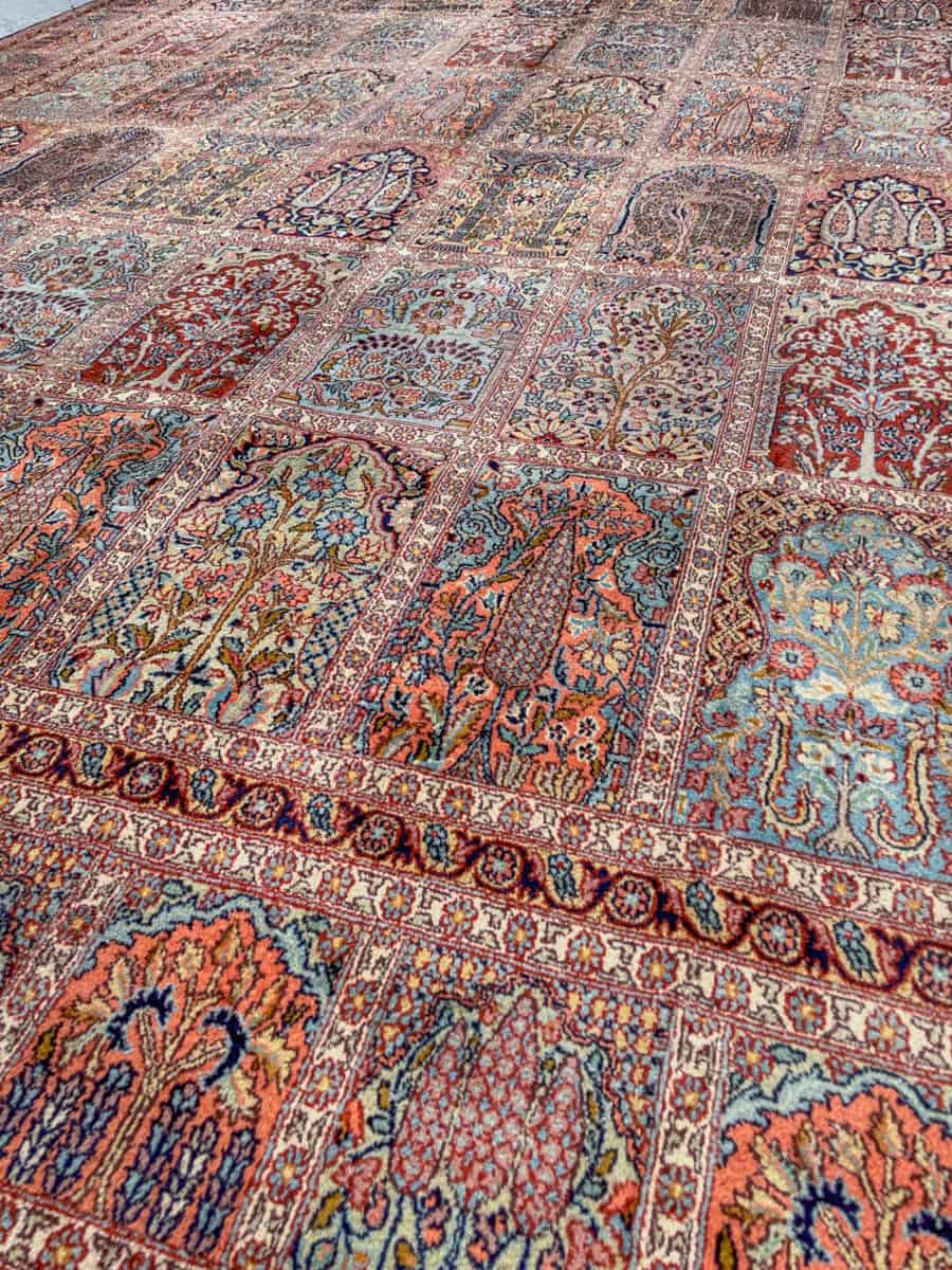 silkkimatto ylimaallinen pastellinen puutarha kasmir 326 x 243 cm