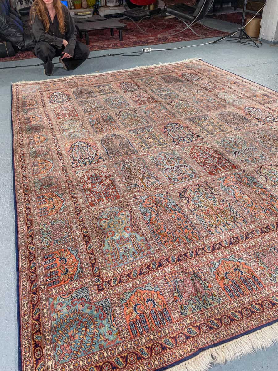 silkkimatto ylimaallinen pastellinen puutarha kasmir 326 x 243 cm