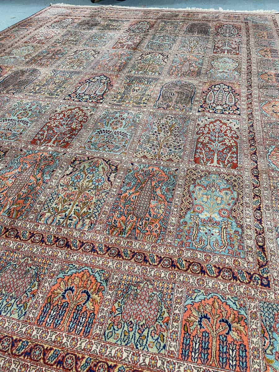 silkkimatto ylimaallinen pastellinen puutarha kasmir 326 x 243 cm