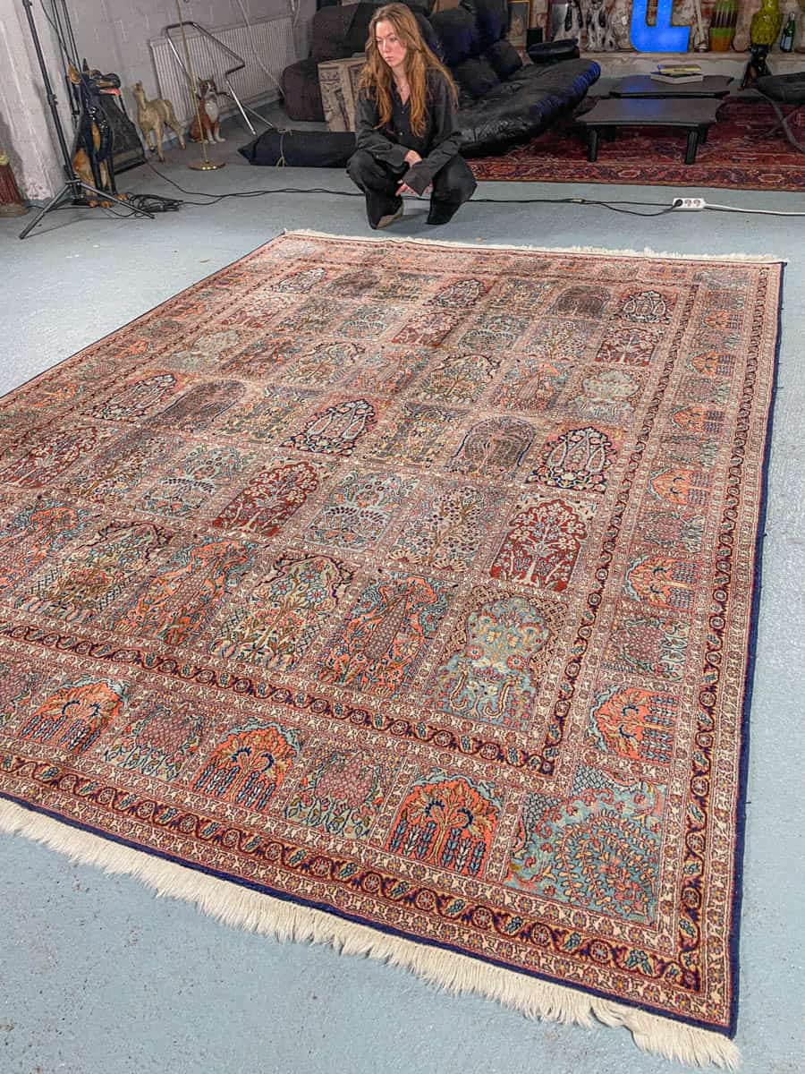 silkkimatto ylimaallinen pastellinen puutarha kasmir 326 x 243 cm