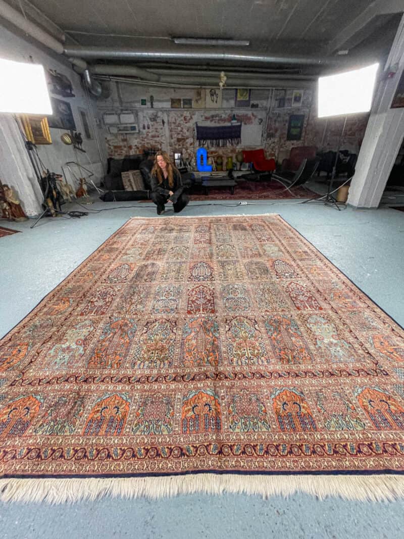 silkkimatto ylimaallinen pastellinen puutarha kasmir 326 x 243 cm