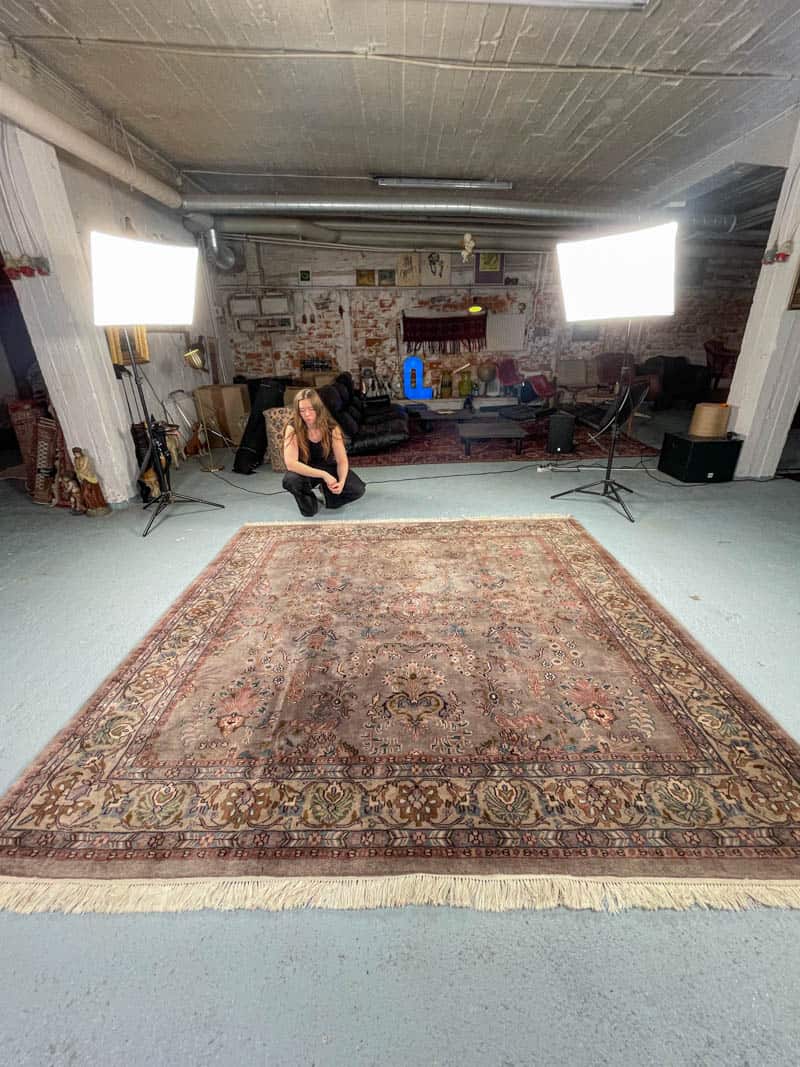 henkeäsalpaava neliönmallinen sarouk 255 x 250 cm