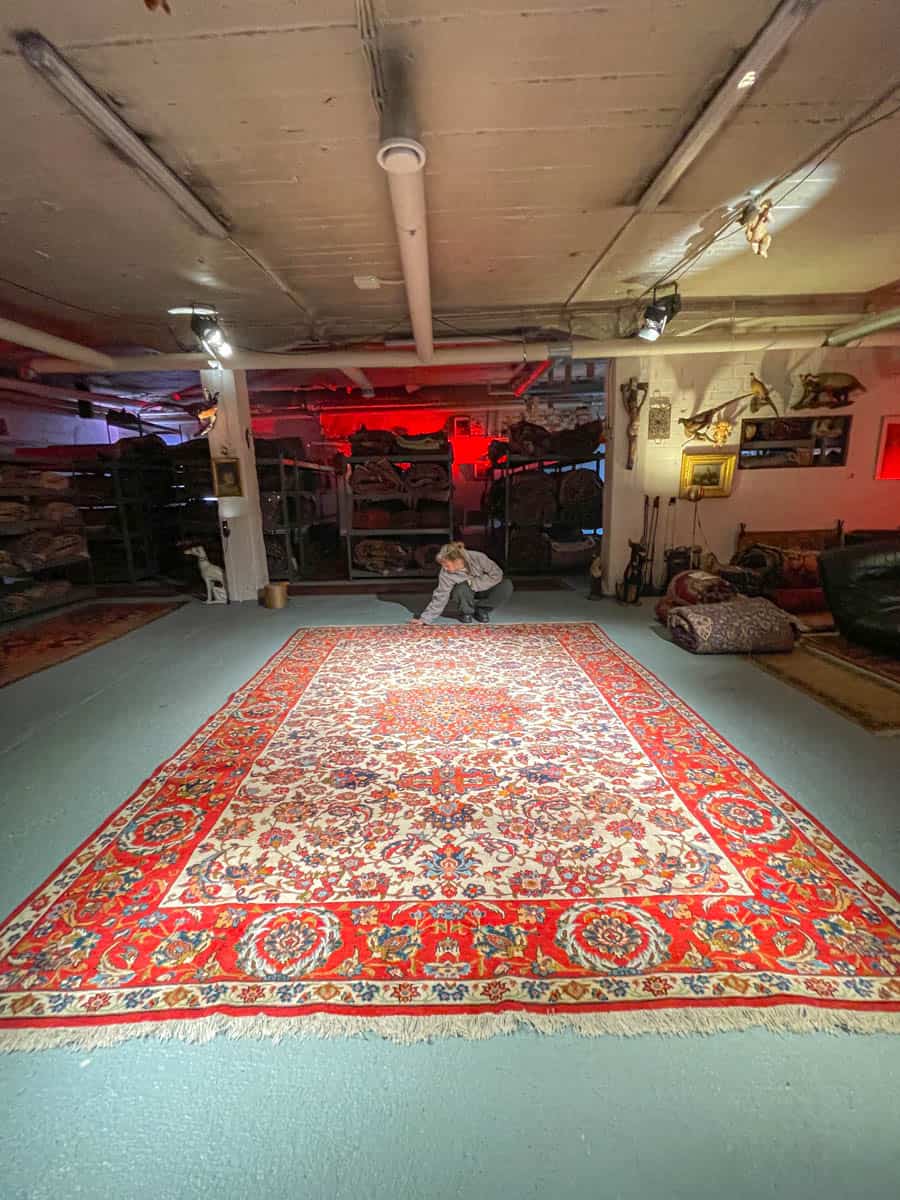 häikäisevä palatsikokoinen vaalea isfahan 374 x 285 cm