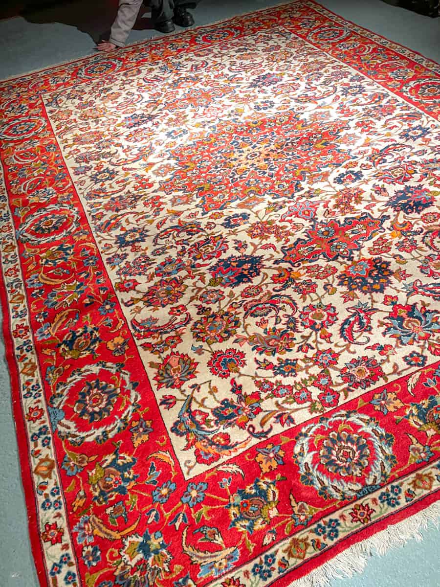 häikäisevä palatsikokoinen vaalea isfahan 374 x 285 cm