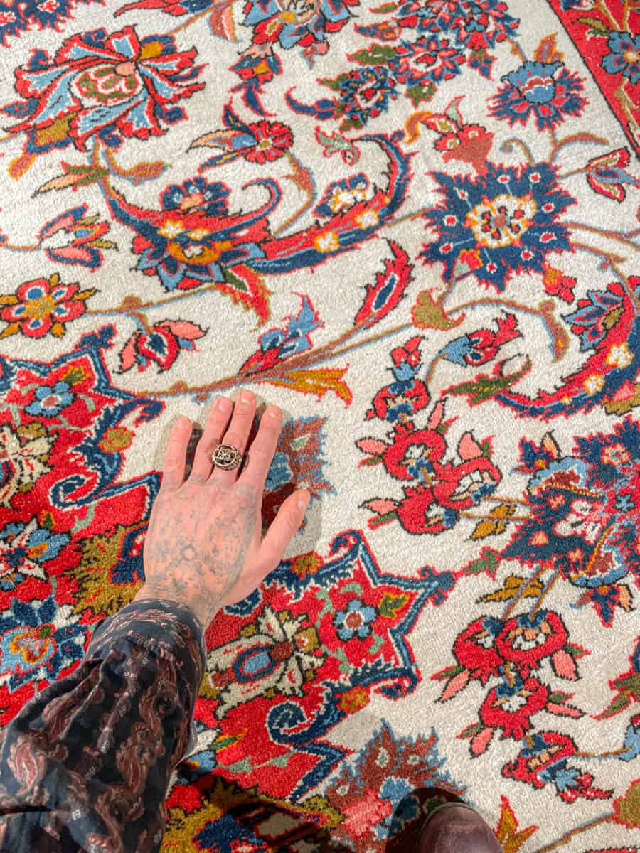 häikäisevä palatsikokoinen vaalea isfahan 374 x 285 cm