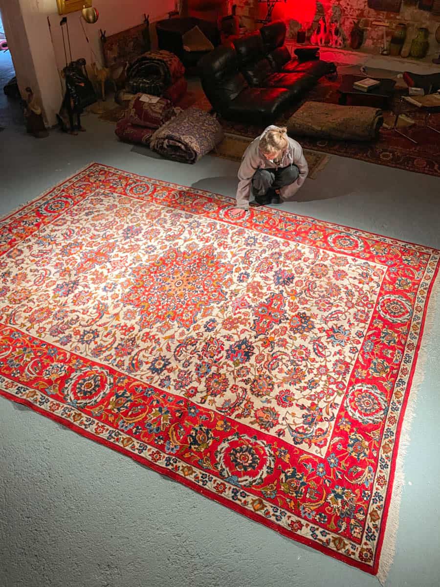 häikäisevä palatsikokoinen vaalea isfahan 374 x 285 cm