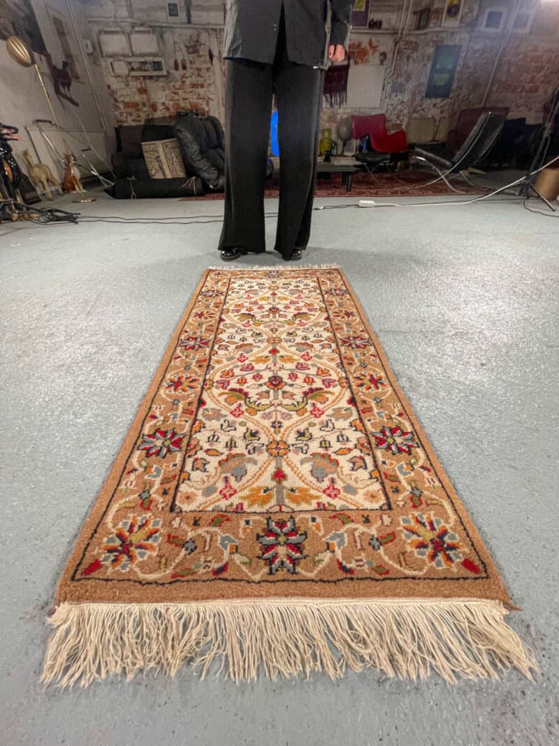 näyttävä vaalea tabriz käytävämatto 457 x 74 cm (kopio)