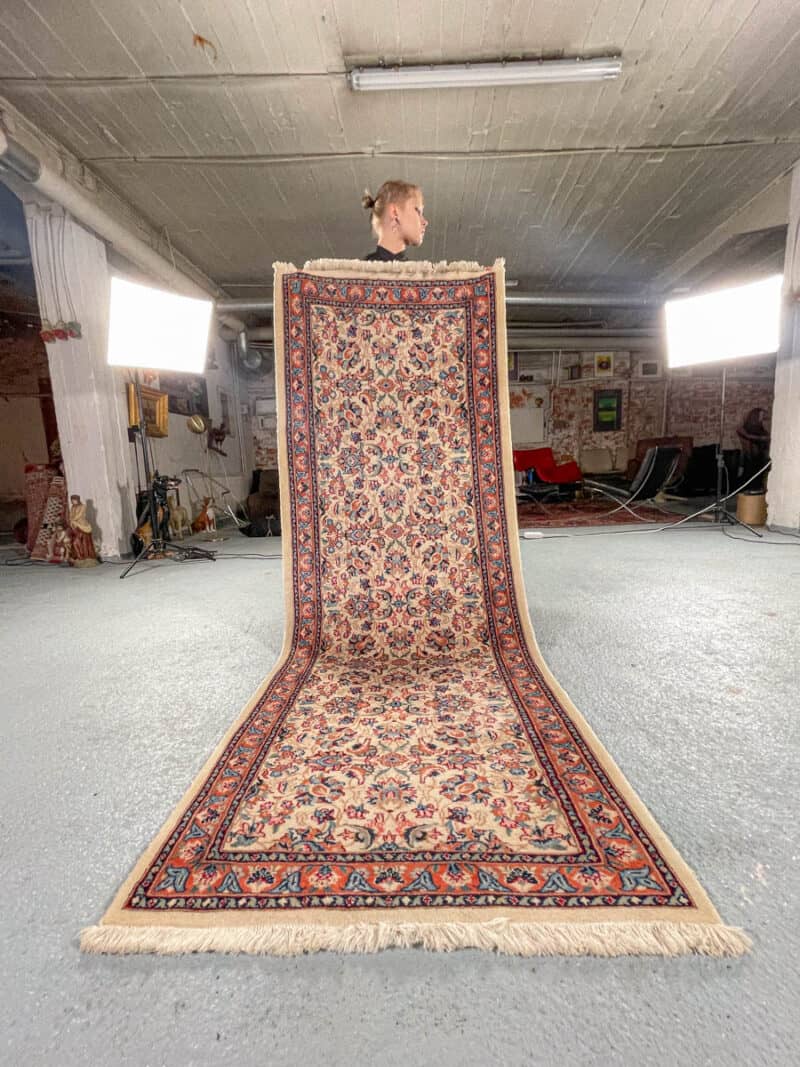 elegantin juhlallinen sarouk käytävämatto 247 x 76 cm (kopio)