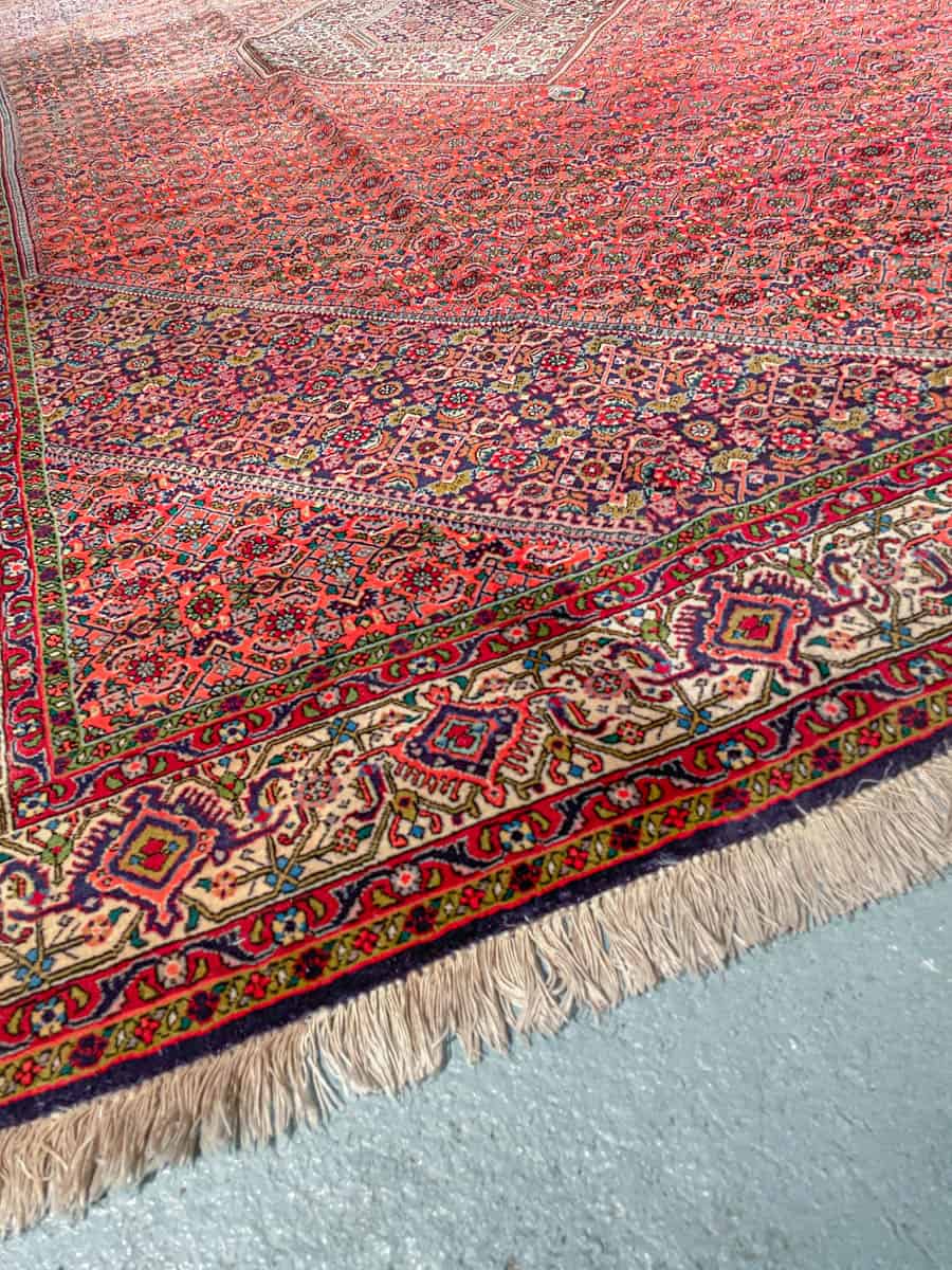 harvinainen vaaleanpunainen bijar 315 x 203 cm