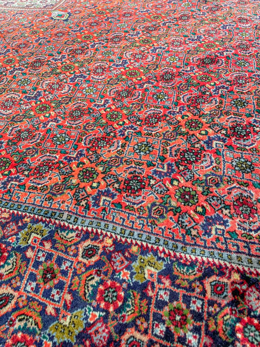 harvinainen vaaleanpunainen bijar 315 x 203 cm