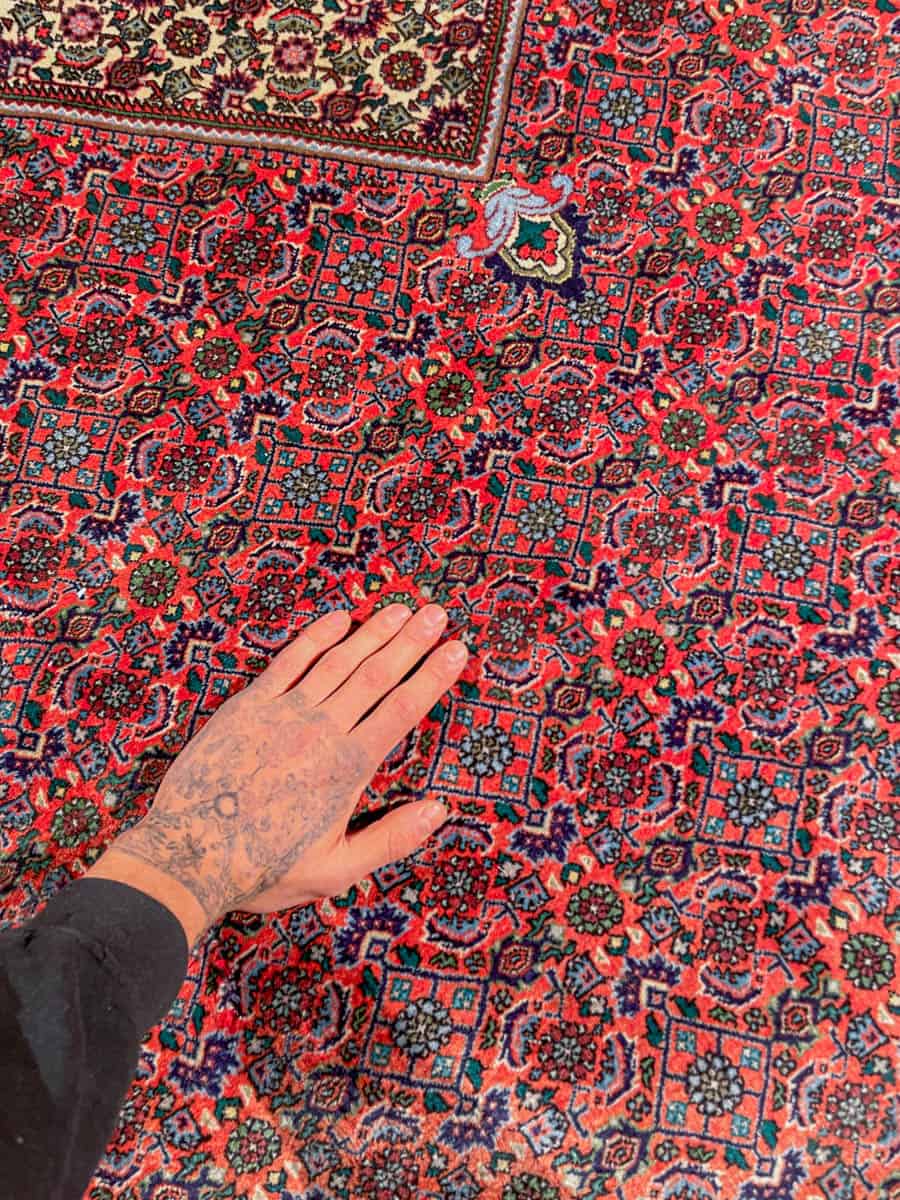 harvinainen vaaleanpunainen bijar 315 x 203 cm