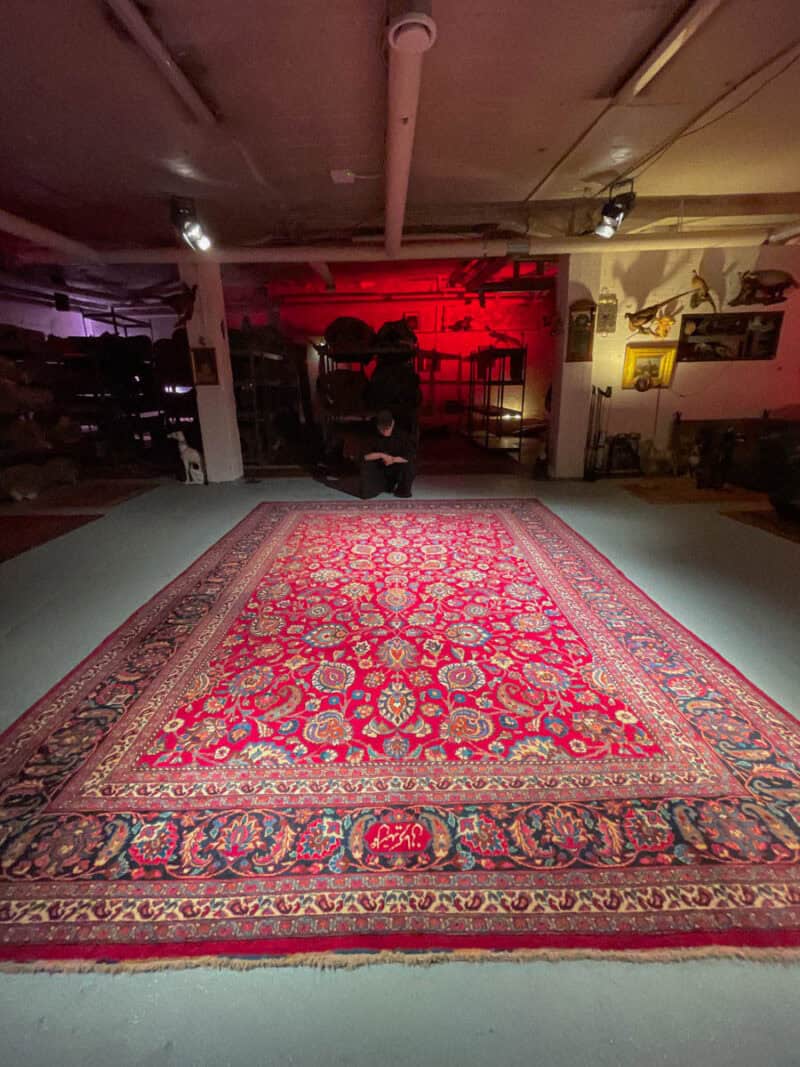 tyrmäävä palatsikokoinen meshed 1960 luvulta  380 x 280 cm (kopio)