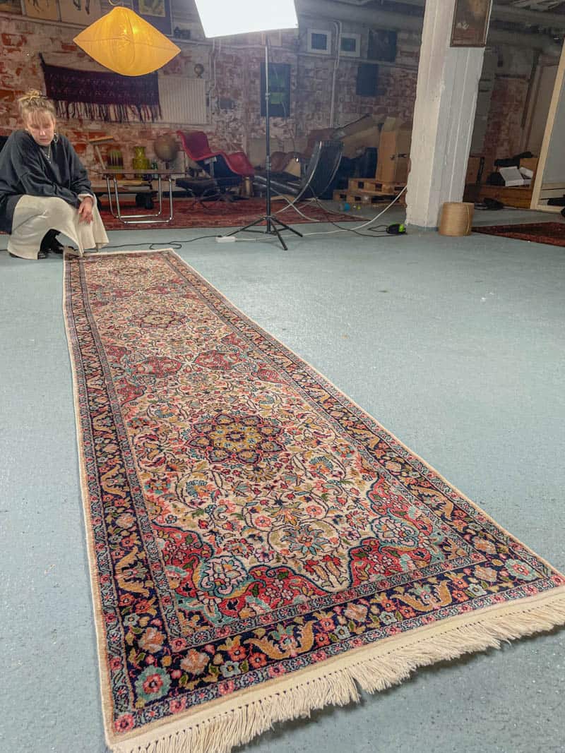 silkkimatto tyrmäävä vaalea kasmir käytävämatto 303 x 92 cm (kopio)