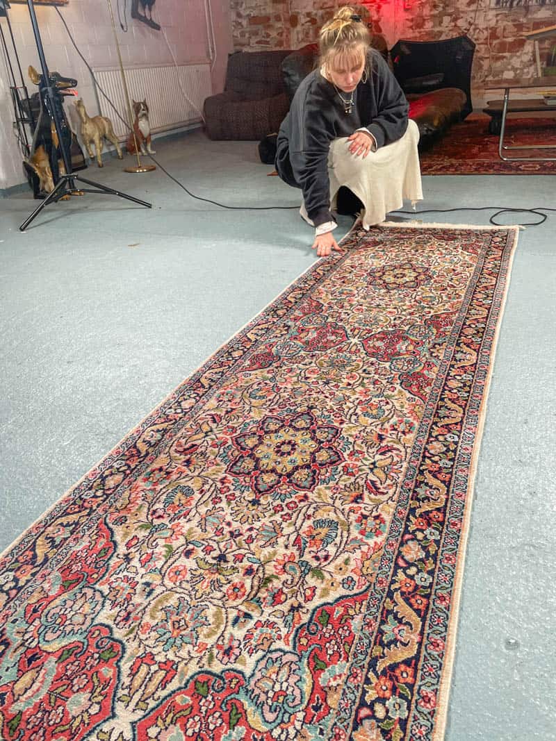 silkkimatto tyrmäävä vaalea kasmir käytävämatto 303 x 92 cm (kopio)