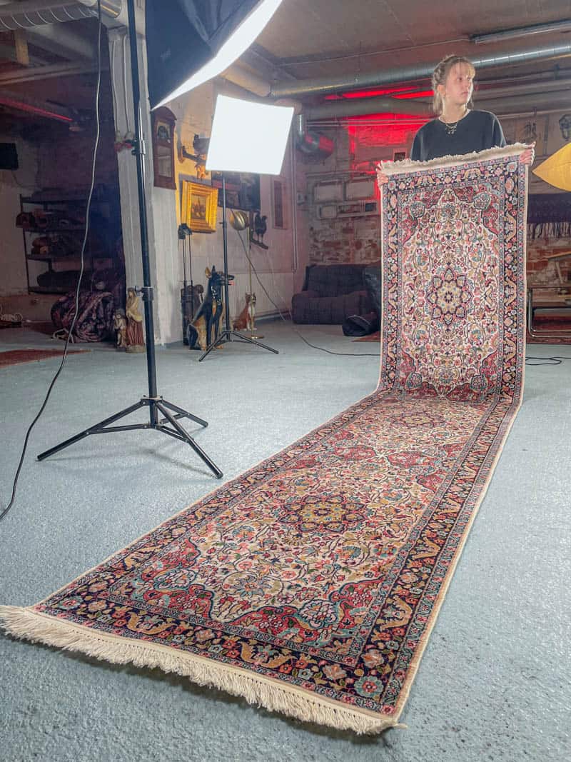 silkkimatto tyrmäävä vaalea kasmir käytävämatto 303 x 92 cm (kopio)