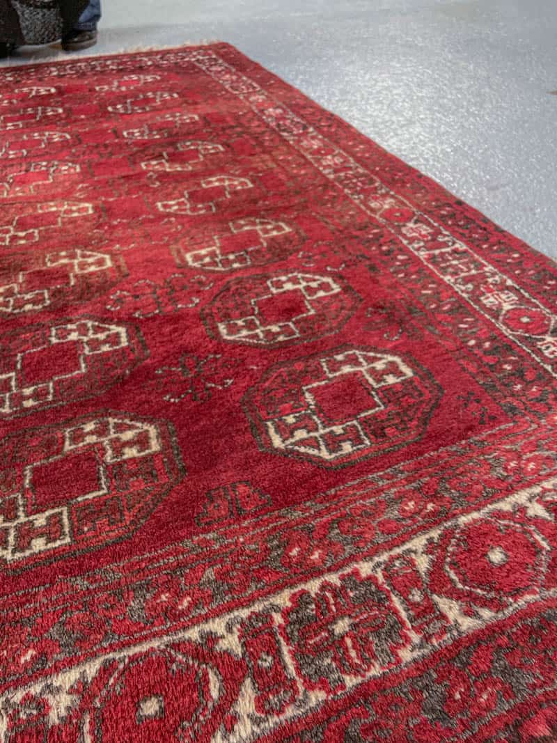 tyrmäävä puoliantiikki afgaanimatto 1950 luvulta 205 x 131 cm (kopio)